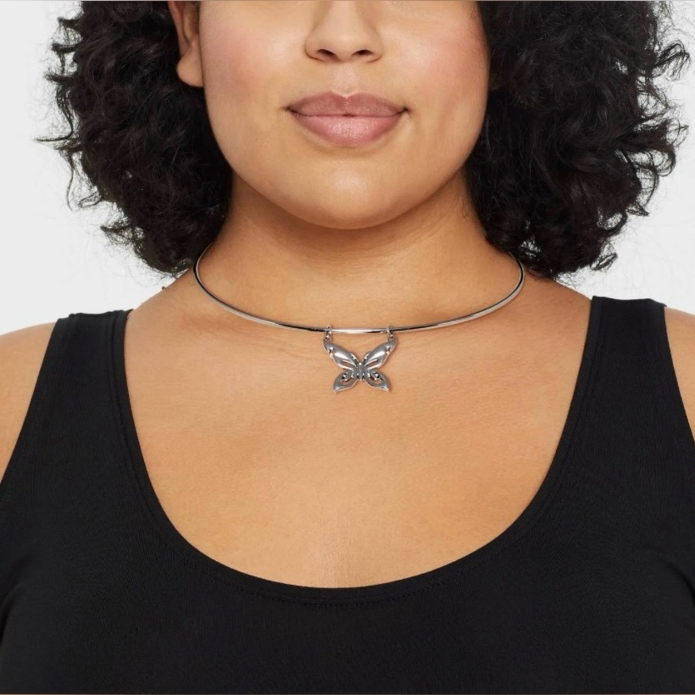 5 for $25!! Wild Fable Silver Butterfly Necklace